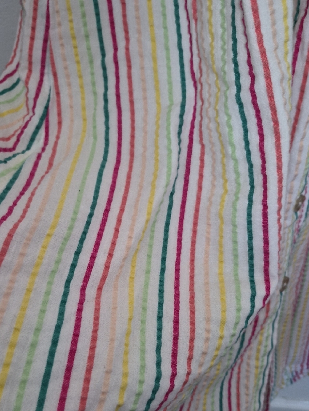LOFT White Midi Dress with Multicolor Stripes - Picture 9 of 14